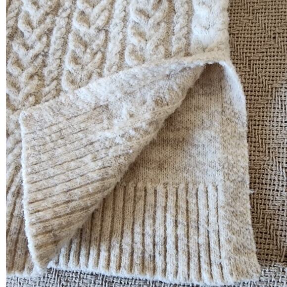 Croft & Barrow Tan Cable Knit Long Sleeve Lightweight Cardigan Women Size Small - Picture 12 of 14